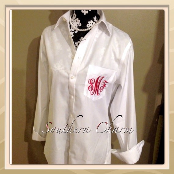 Items similar to Monogrammed Button down shirt on Etsy