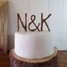 Rustic Wedding Cake Topper - Any Two Vine Letters with Ampersand