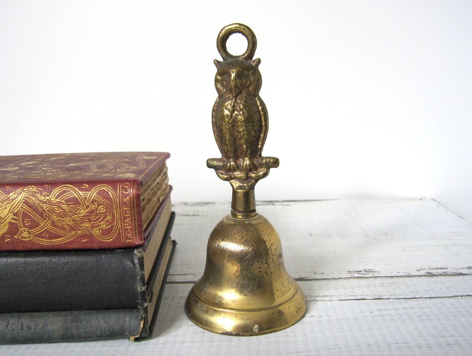 Vintage Owl Bell Brass Bell Made in England