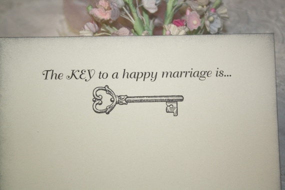 Items similar to Wedding Wish Cards - The Key to a Happy 