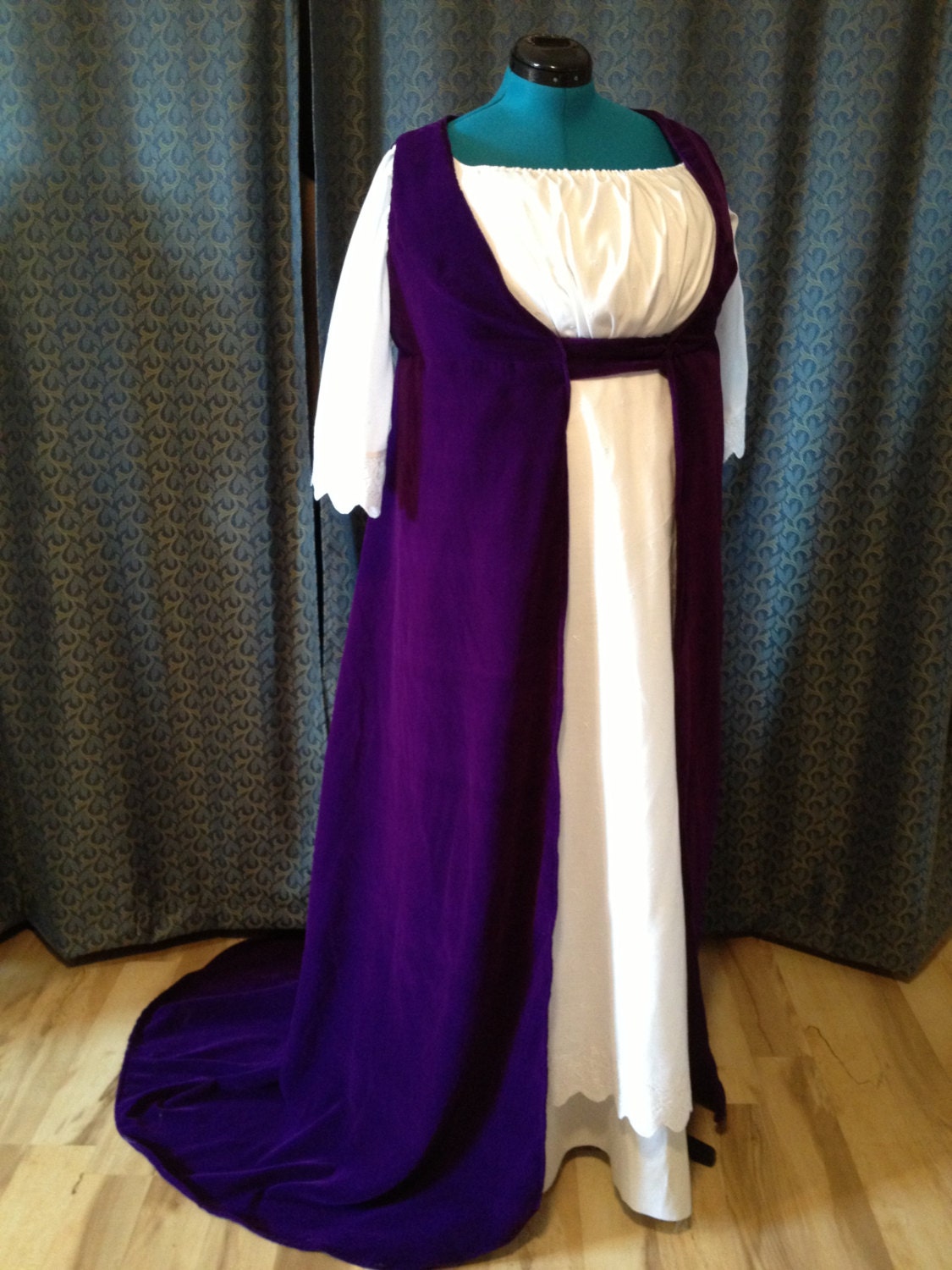 CUSTOM Regency Jane Austen Open Robe Over Dress Gown