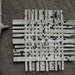 Crossword Paper Weaving- White and Black Mixed Media- Original Woven Art- 6x6