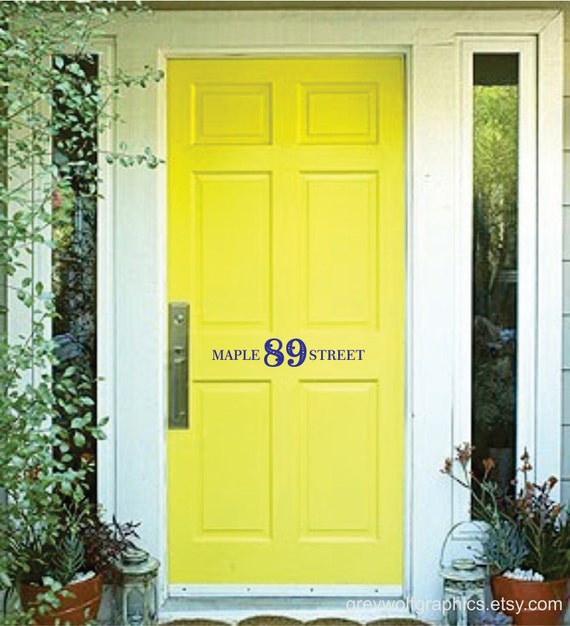 Items similar to Front Door Address and Street numbers wall decals on Etsy