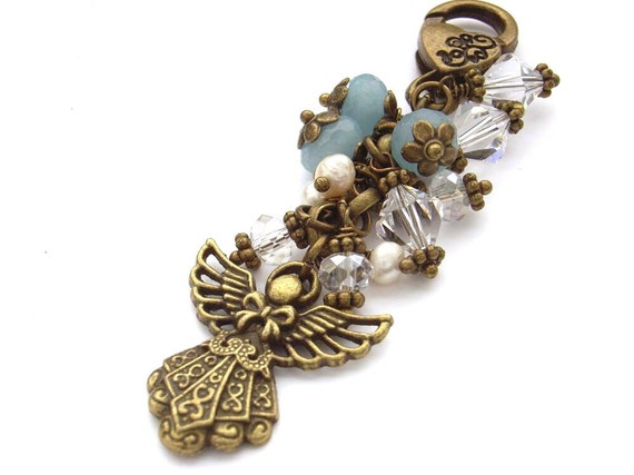 Angel purse charm bag charm by BlueForestJewellery on Etsy