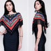 Navajo Fringe Bright Multi Colored Shawl Small