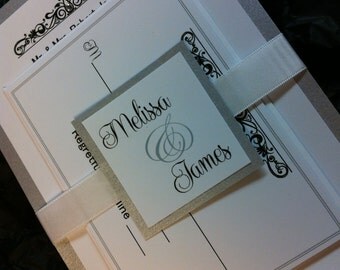 Elegant wedding invitation set