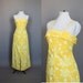 Vintage Maxi Dress 60s 70s Vintage 1960s 1970s Liza by Lilly Pulitzer Yellow Floral Summer Dress Garden Party Dress M L