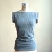 Top Organic Cotton Jersey Shale Gray, short sleeves, eco fashion, modern style- made to order, one of a kind