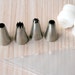 Pastry Tip Set for Decorating MINI Cupcakes - Mini Size French, Open Star, Closed Star and Round