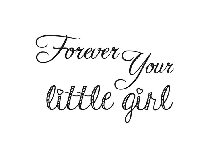Forever Your Little Girl. Photo Prop by OurHobbyToYourHome