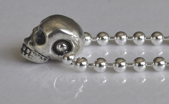 Sterling Silver Skull Bangle Bracelet