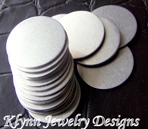 ALUMINUM BLANK metal DISCS 1 1/4 x 20 gauge by KlynnJewelryDesigns