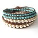 Cottonwood - Set of Two Double Wrap Bracelets - Beaded Leather Wrap Bracelet - Friendship Bracelets
