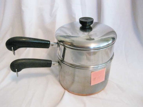 Revere Ware 3 QT. Pot Copper W/Steamer Insert W/Lid