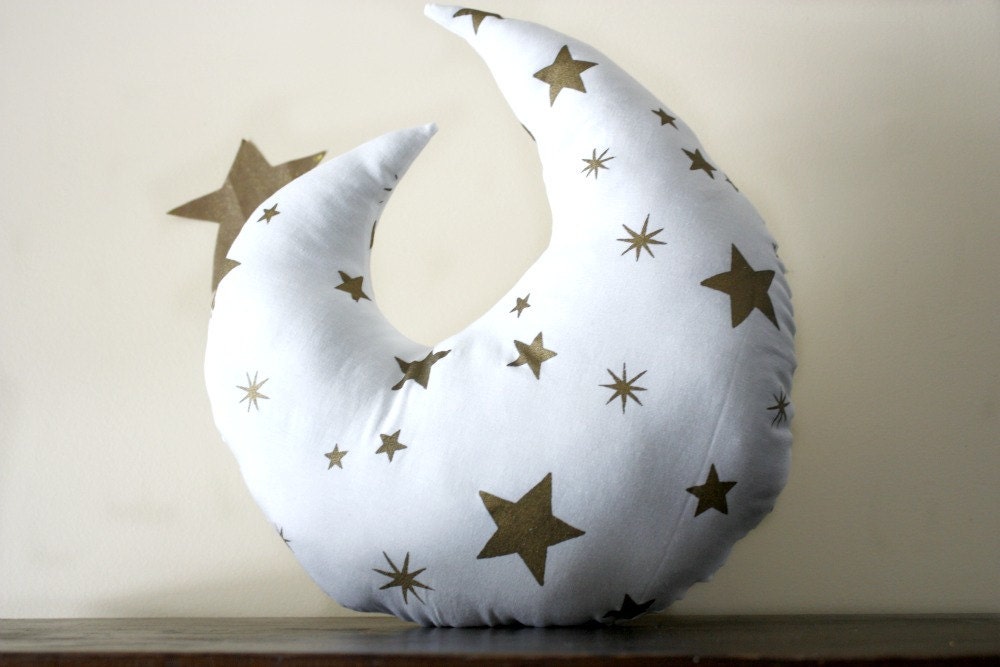 plush moon pillow