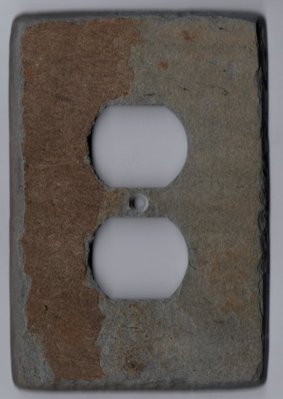 Slate Stone Switch Plate Outlet Cover Rustic Reclaimed