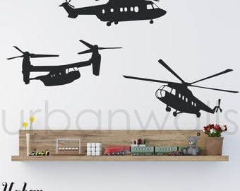 Vinyl Wall Sticker Decal Art - Helicopters