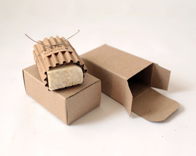 1 Sample Box Kraft Natural Gift Box 2-1/2 x 1-3/4 x 4 - | Soap Boxes, Soap Packaging, Soap Gift Box, Kraft Jewelry Box, Candy Favor Box