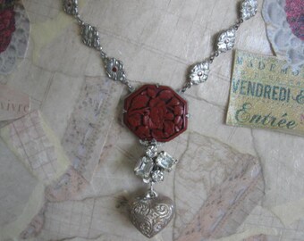 An Age of Innocence.vintage assemblage necklace