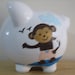 Personalized Large Piggy Bank Monkey Ocean theme Carter's