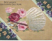 Vintage Embossed New Year Postcard Early 1900's (fpc335)