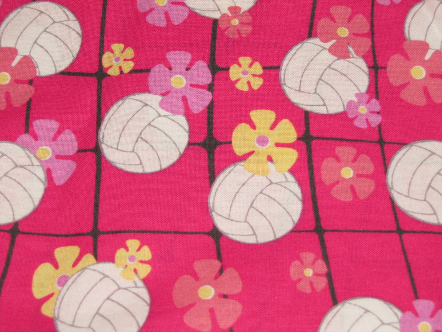 Pink Volleyball Fabric