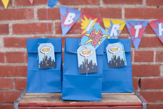 Instant Download Superhero Printable Party Favor Tags by hello love designs Il_570xn