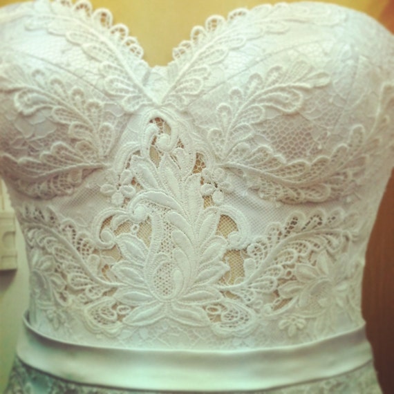 ivory bustier bridal