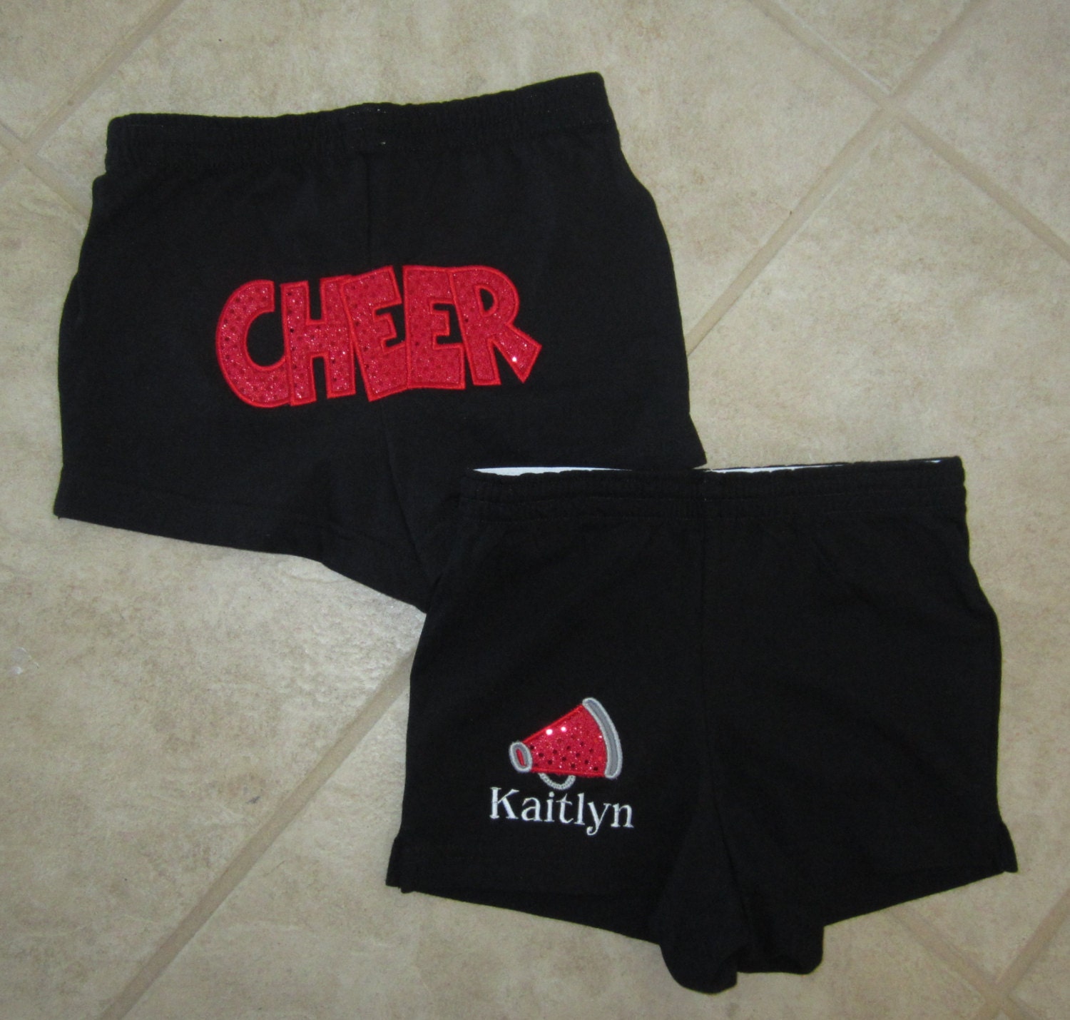 Embroidered CHEER personalized cheerleading shorts You