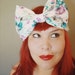 SALE!!! Big Bow, Stretchy Headband, Pink Floral, Spring Pastels