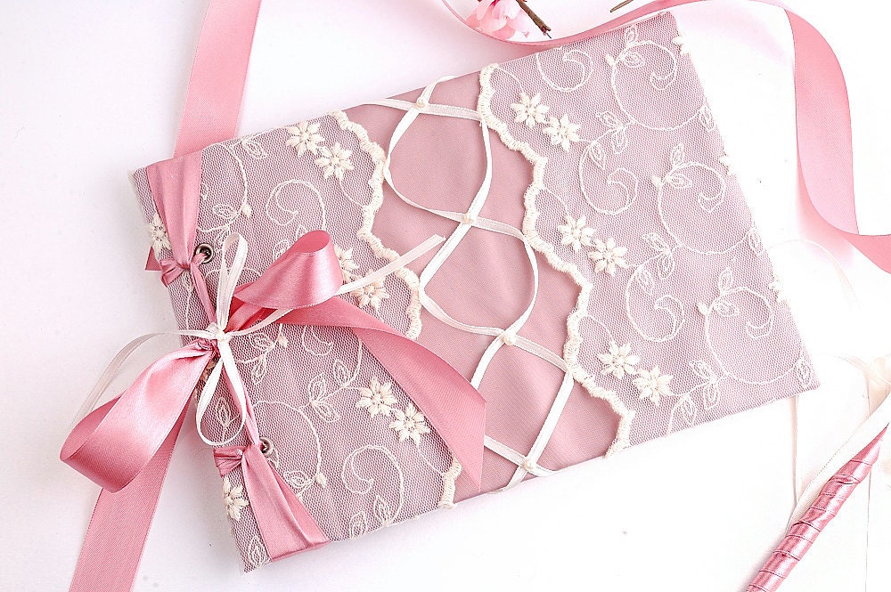 Vintage Retro Wedding Guest Book Victorian by LenaWeddings