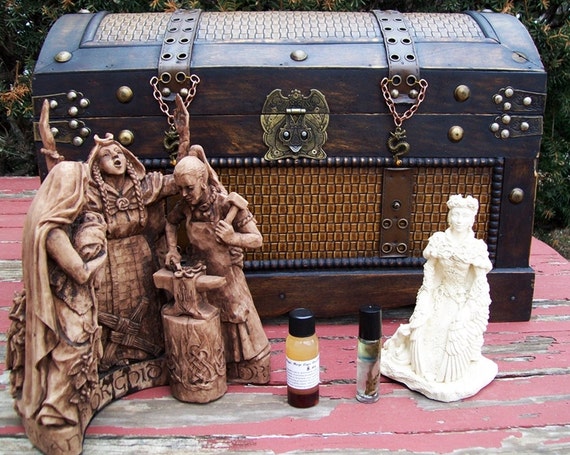 RESERVED FOR MARY Vintage Hope Chest and Altar Statuary Accessory Kit - Payment One
