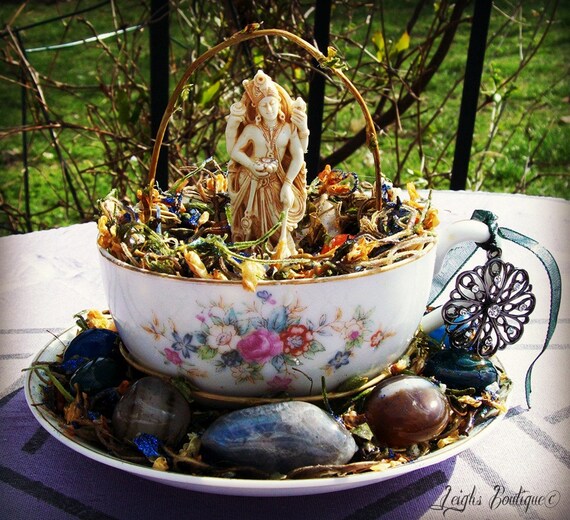 RESERVED FOR MARY Vishnu Hindu God Retro Vintage Teacup Altar Shrine Statuary