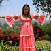 Sexy Bohemian Senorita Vintage Gauzy and Crochet Hand Maxi Dress