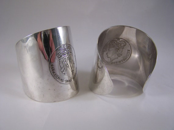 Vintage Royal Napkin Rings Silver Plated Queen Elizabeth ...