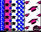 GRADUATION Paper Diploma Digital Paper Graduation clip art Cap and Gown Paper Graduation Party Printable Decoration Paper Instant download Il_170x135