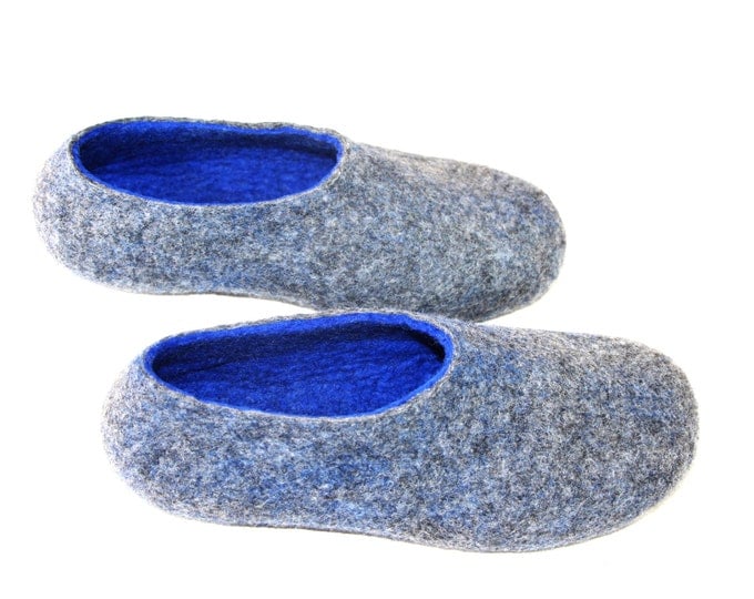 Mens Felted Slippers, House Shoes for Men, Felt Slippers, Mens Clogs, Warm House Slippers, House Boots Slippers, Cold Feet Gift for Dad Bday