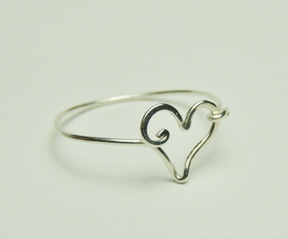 Heart ring silver heart sterling silver heart sterling by keoops8