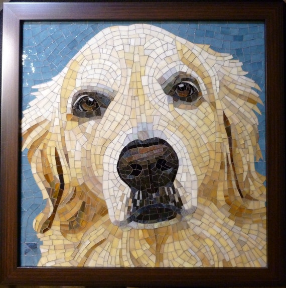 Custom Stained Glass Mosaic Pet Portrait