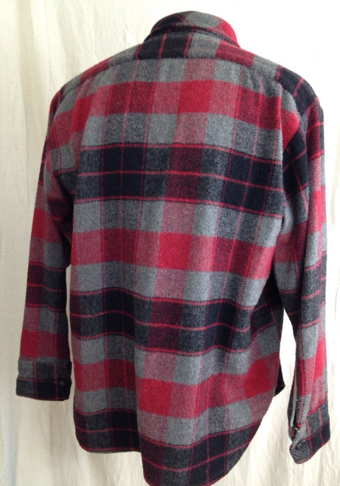 CPO jacket Vintage 1970s board shirt plaid thick flannel