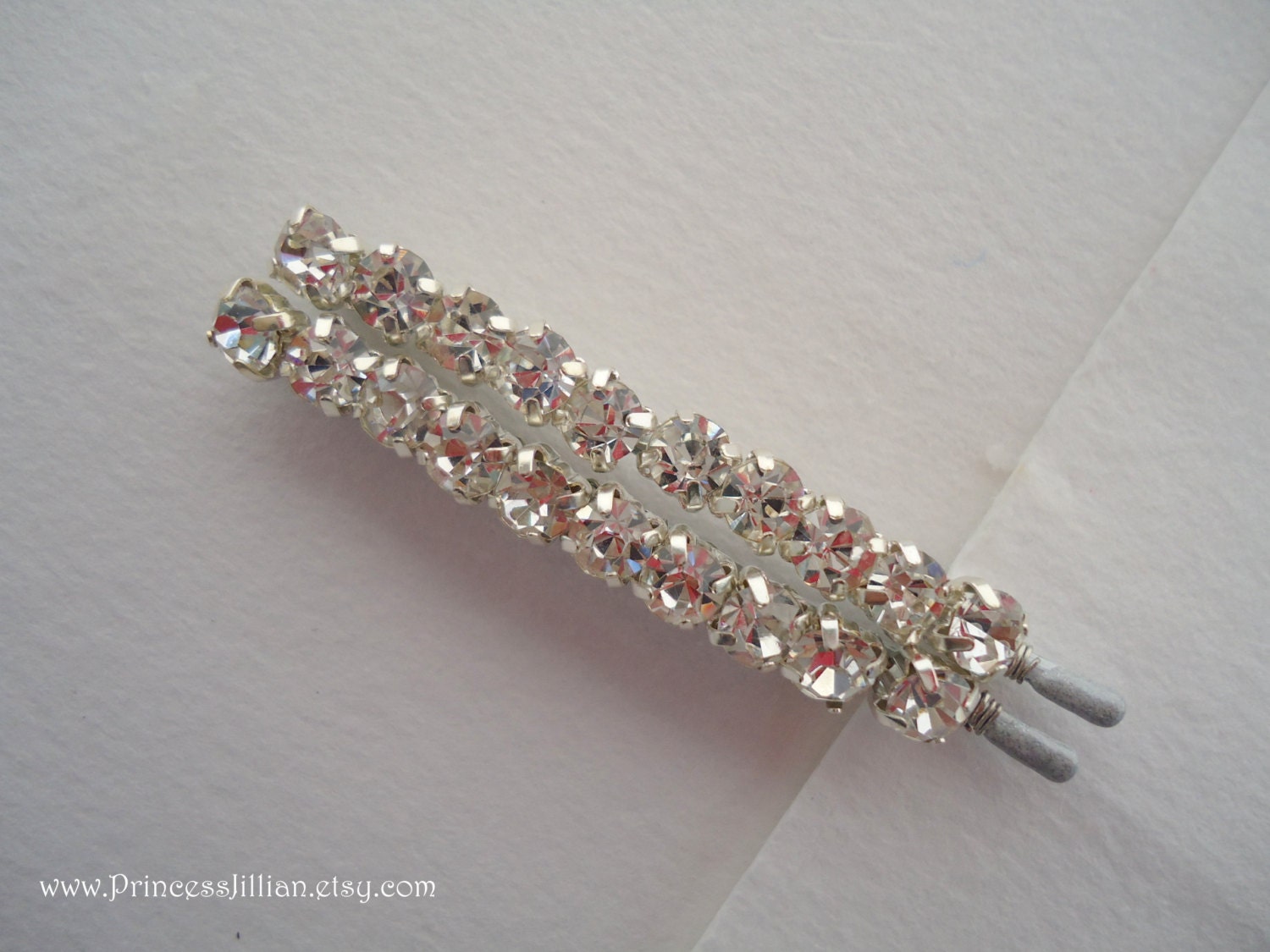 Bridal Prom Rhinestones bobby pins Sparkly clear diamond