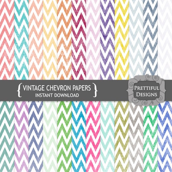 50% OFF SALE Digital Paper Pack Vintage Chevron Grunge Texture Set 1 (652) Il_570xn