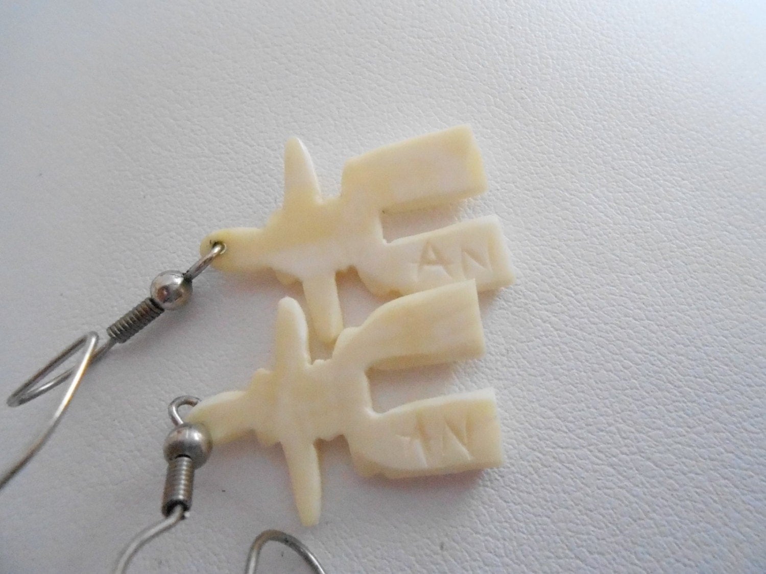 Vintage earringsInuksuk Inuit bone earrings