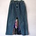 Denim Maxi skirt Levi Jeans Skirt batik Lady's size 10