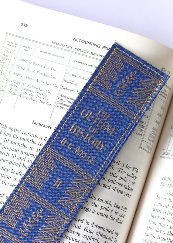 Book Spine BOOKMARK /// The Outline of History