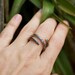 Hammered Silver Ring, Oxidized Wire Ring, Snake Ring, Hellenistic Ring, Ancient Roman Style Ring