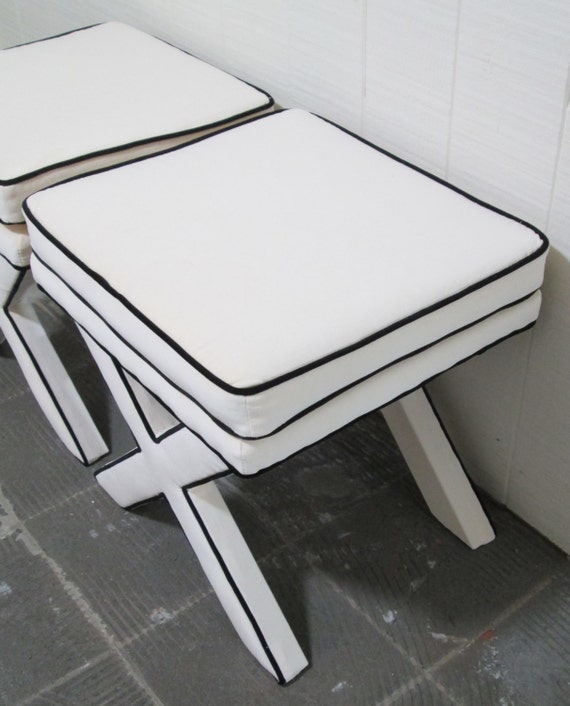 X Benches Attached PillowTop Design Your OWN by livenUPdesign