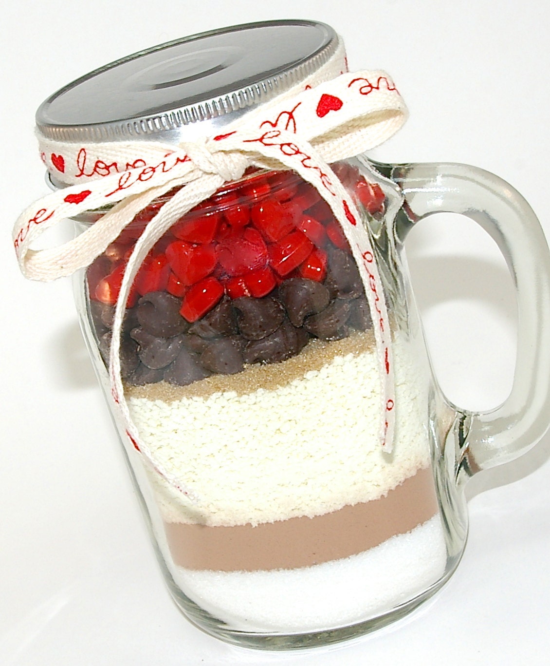 Cinnamon Hot Chocolate Mix in Mason Jar Mug by TrioArtisanDesigns