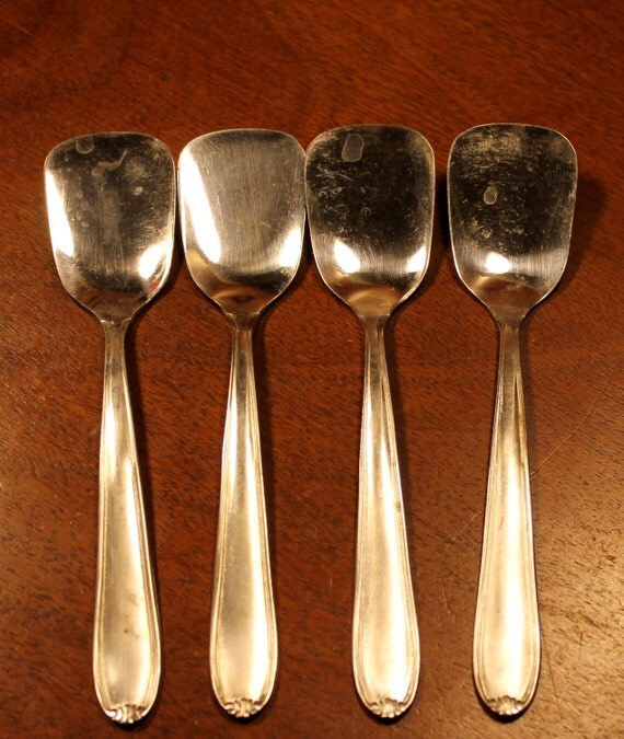 Four flattened jelly spoons for Aquila Inox Stainless Steel