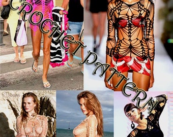 Crochet Woman Cover-up Pattern only in PDF.